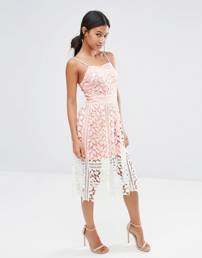 Boohoo Premium Lace Cami Midi Dress, $53, Asos