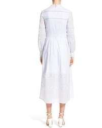 Vilshenko Pru Lace Eyelet Cotton Midi Dress