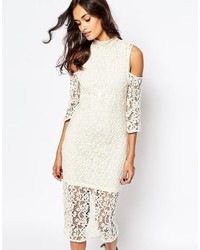 Stevie May Crochet Midi Dress In White