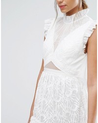 Three floor Tiered Midi Lace Dress