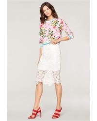 Milly Lace Classic Midi Skirt