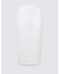 Marks and Spencer Lace Pencil Midi Skirt