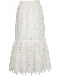 See by Chloe See By Chlo Floral Embroidered High Rise Lace Midi Skirt