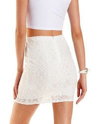 Charlotte Russe Bodycon Lace Mini Skirt