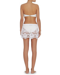 Miguelina Hibiscus Lace Mini Skirt