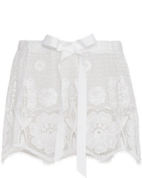 Miguelina Hibiscus Lace Mini Skirt