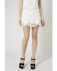 Topshop Petite 3d Lace Mini Skirt