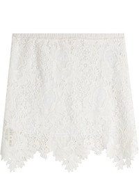 See by Chloe See By Chlo Cotton Lace Crochet Mini Skirt