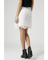 Topshop Tall 3d Lace Mini Skirt