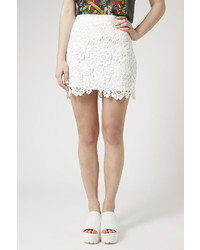Topshop 3d Lace Mini Skirt
