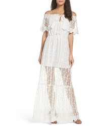 Adelyn Rae Adelyn R Josephine Off The Shoulder Lace Maxi Dress
