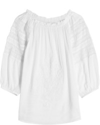 Christophe Sauvat Off Shoulder Top With Lace