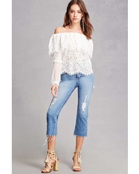 Forever 21 Lace Off The Shoulder Top