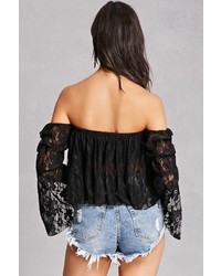 Forever 21 Off The Shoulder Lace Top