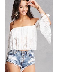 White Off Shoulder by Forever 21 | Lookastic
