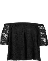 Boohoo Plus Hollie Off The Shoulder Lace Smock Top