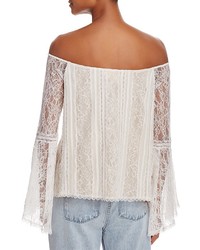 Alice + Olivia Shera Off The Shoulder Lace Top