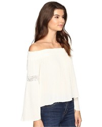 Brigitte Bailey Sula Off The Shoulder Top With Lace Inset