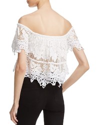 Free People Sweet Dreams Lace Off The Shoulder Crop Top