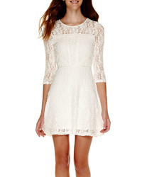 Fire 34 Sleeve Lace Fit And Flare Dress