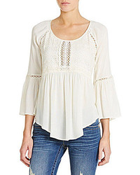 Miss Me Lace Back Peasant Top