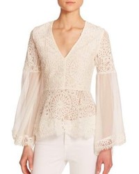 Alexis Vitor Lace Peasant Blouse