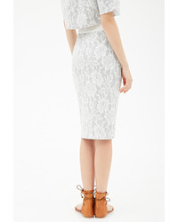 Forever 21 Floral Lace Pencil Skirt