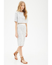 Forever 21 Floral Lace Pencil Skirt