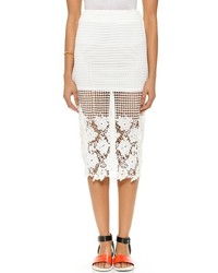 J.o.a. Floral Lace Skirt