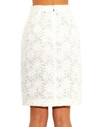 Giambattista Valli Floral Macram Lace Pencil Skirt