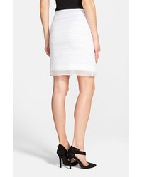 Vince Camuto Organza Overlay Lace Miniskirt