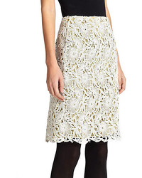 Burberry Prorsum Lace Pencil Skirt