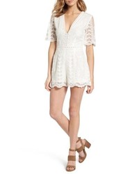 Socialite Plunging Lace Romper