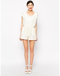 Love Moschino Short Sleeve Lace Romper