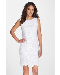 Chetta B Floral Lace Sheath Dress