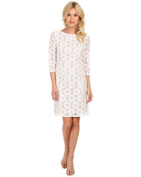 Vince Camuto 34 Sleeve Ivory Lace Shift