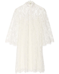 Marchesa Embellished Lace Mini Dress Ivory