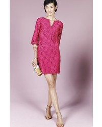 Adrianna Papell Floral Lace Bell Sleeve Shift Dress 148