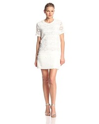 Rachel Zoe Ginger Lace And Tweed Shift Dress