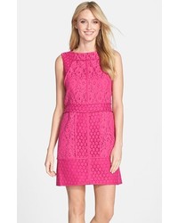 Adrianna Papell Mixed Lace Shift Dress