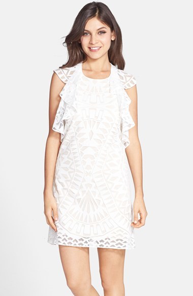 bcbgmaxazria lace shift dress