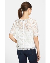 KUT from the Kloth Asriel Button Back Lace Top