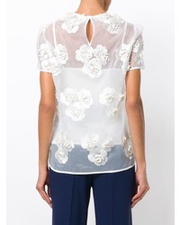 P.A.R.O.S.H. Embroidered Organza Blouse