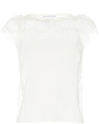 Luisa Beccaria Lace Inserts Tank Blouse