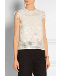 Erdem Naomi Broderie Anglaise And Guipure Lace Top