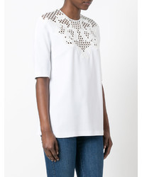 Stella McCartney Perforated Lace Panel Blouse