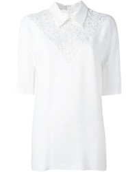 Stella McCartney Pointed Collar Lace Blouse