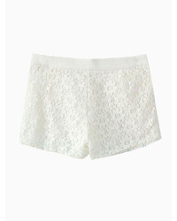Choies White Lace Hot Shorts