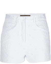 Ermanno Scervino Embroidered Lace High Waisted Shorts