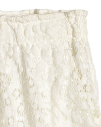 H&M Lace Shorts Natural White Ladies